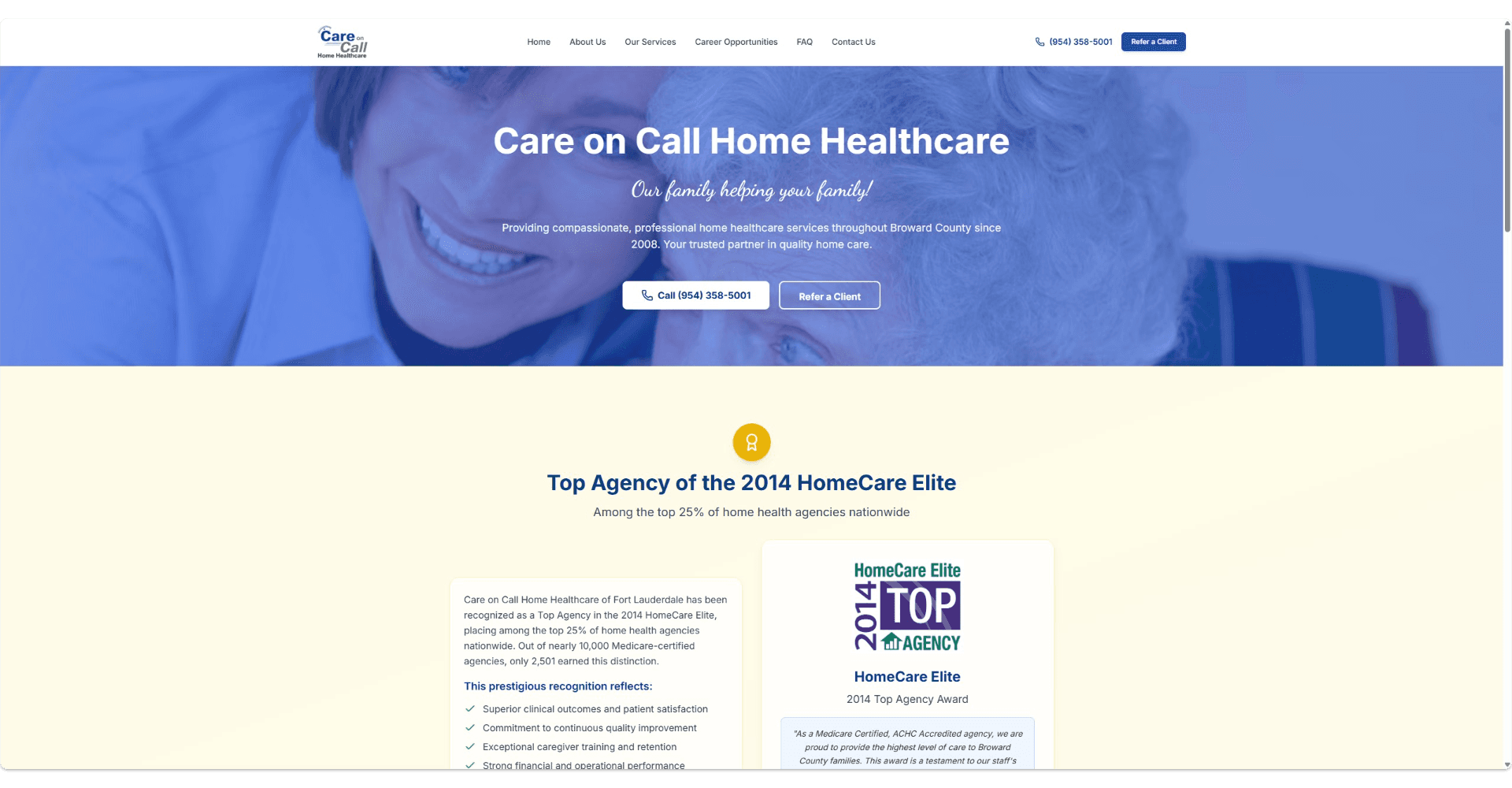 Care On Call Home Healthcare - Project Screenshot